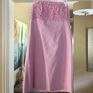 Lilly strapless dress. Summer pink